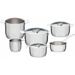 Batteria pentole acciaio inox 9pz Alessi